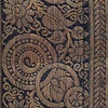 Indigo Blue Art Silk Saree with Gold Print